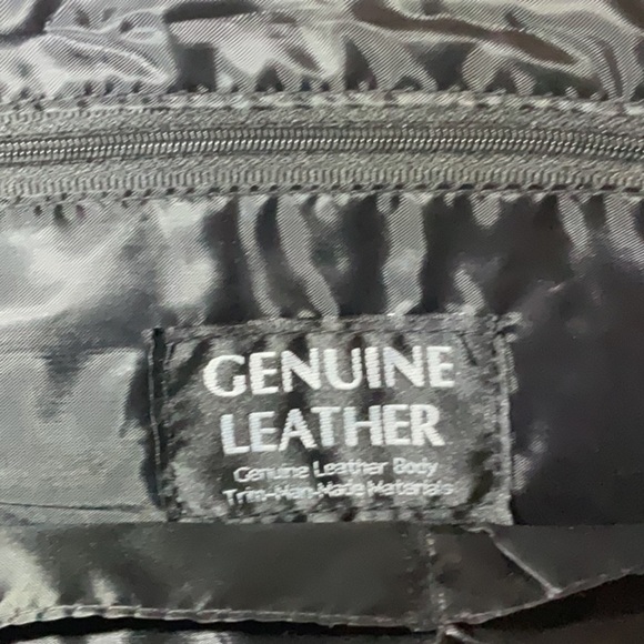 Leather Alligator embossed purse tote bag vintage - Picture 7 of 8